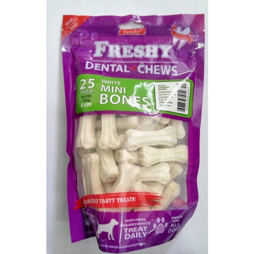 Freshy Dental Pres Köpek Kemirme Kemiği - 5 Cm - 25li Paket Evcil Hayvan Ürünleri Fiyatı