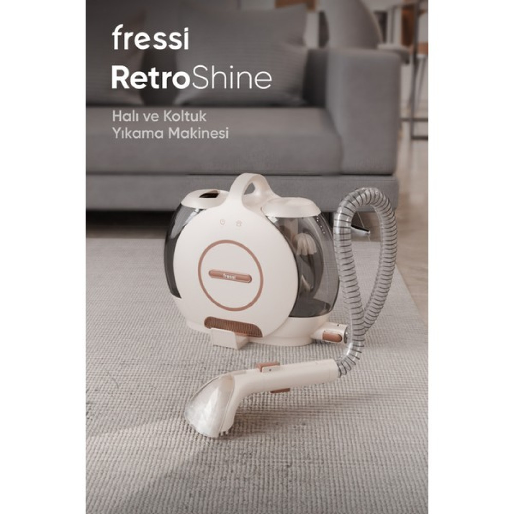 Fressi FR-HY01 Retroshine 450W 13 Kpa Sıcak/soğuk Su Krem Halı ve Koltuk Yıkama Makinesi Halı Yıkama Makineleri Fiyatı