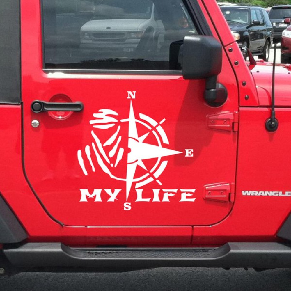 Freya Melek - My Life Dakar Pusula Araba Sticker 20 x 20 cm Beyaz Oto Boyaları Fiyatı