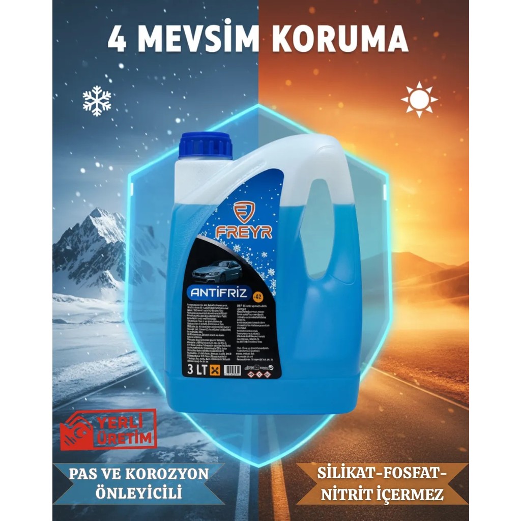 Freyr 4 Mevsim -42 Derece Mavi Antifriz 3lt Antifiriz Fiyatı