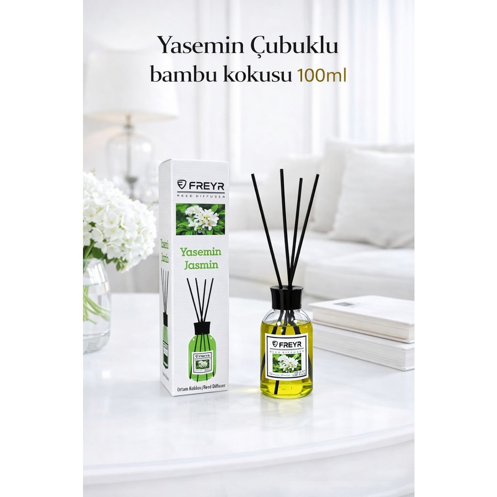 Freyr Bambu Çubuklu Yasemin Oda Kokusu 100 ml — Kalıcı Ortam Kokusu, Reed Diffuser Evcil Hayvan Ürünleri Fiyatı