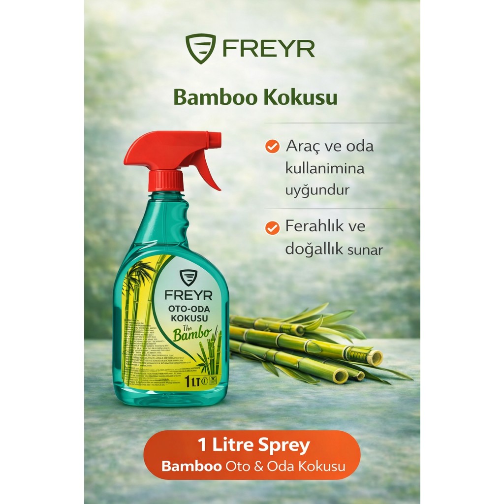 Freyr Bambu Oda ve Oto Koku Parfümü 1 Litre | Sprey Araba Araç İçi Ferah Ev Ortam Kokusu - 1LT Evcil Hayvan Ürünleri Fiyatı