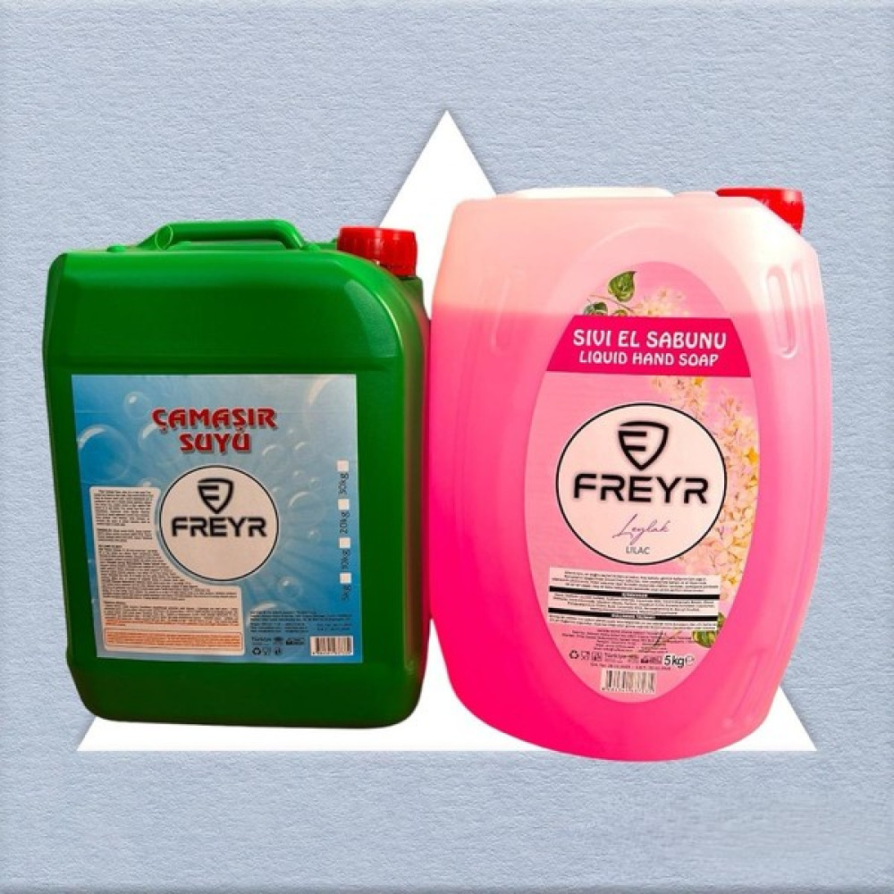 Freyr Çamaşır Suyu 5 lt Kalıcı Parfüm Esanslı Sıvı Sabun 5 lt + 500 ml Sıvı Sabun - 10 lt Çamaşır Yıkama Fiyatı
