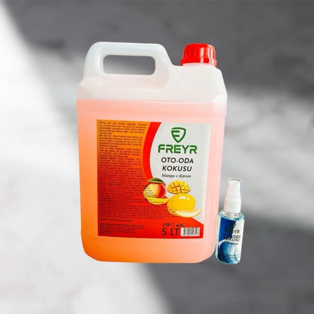 Freyr Mango Kavun Oto Parfüm 5 LT Sprey Araç Ev Ortam Kokusu ( 1 Adet 50 ml Hediye) Oto Kokuları Fiyatı