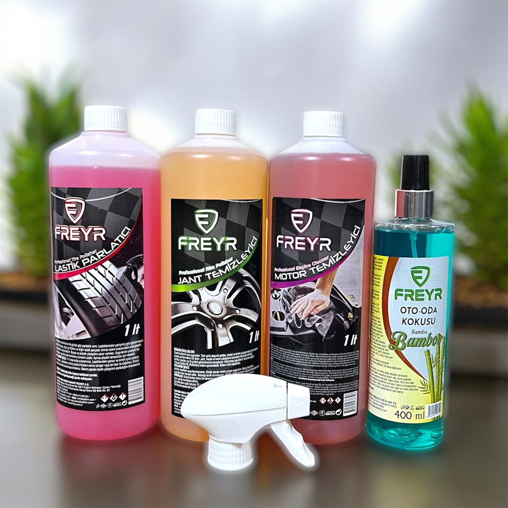 Freyr Motor Temizleyici 1Lt- Jant Temizleyici 1Lt-Lastik Parlatıcı 1Lt-400Ml Oto Ev Ortam Kokusu Bulaşık Yıkama Fiyatı