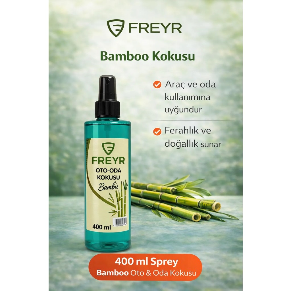 Freyr Özel Bambu Sprey Oda & Oto Koku Parfümü 400 ml | Araç İçi, Ev, Ofis Ortam Kokusu | Kalıcı Ferah Koku - 400ML Evcil Hayvan Ürünleri Fiyatı