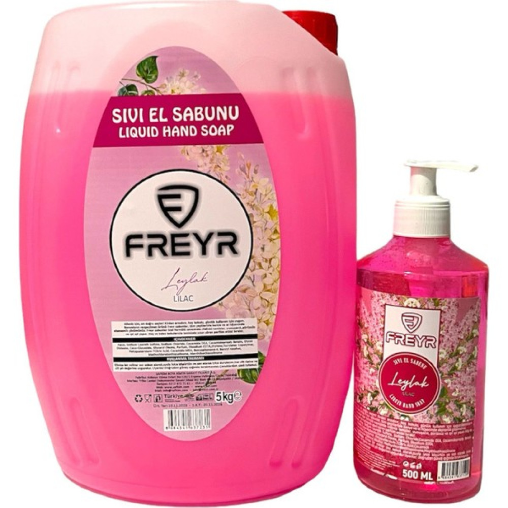 FREYR Sıvı El Sabunu 5 Lt Kalıcı Leylak Parfümlü (500ML HEDİYE) El Bakımı Fiyatı