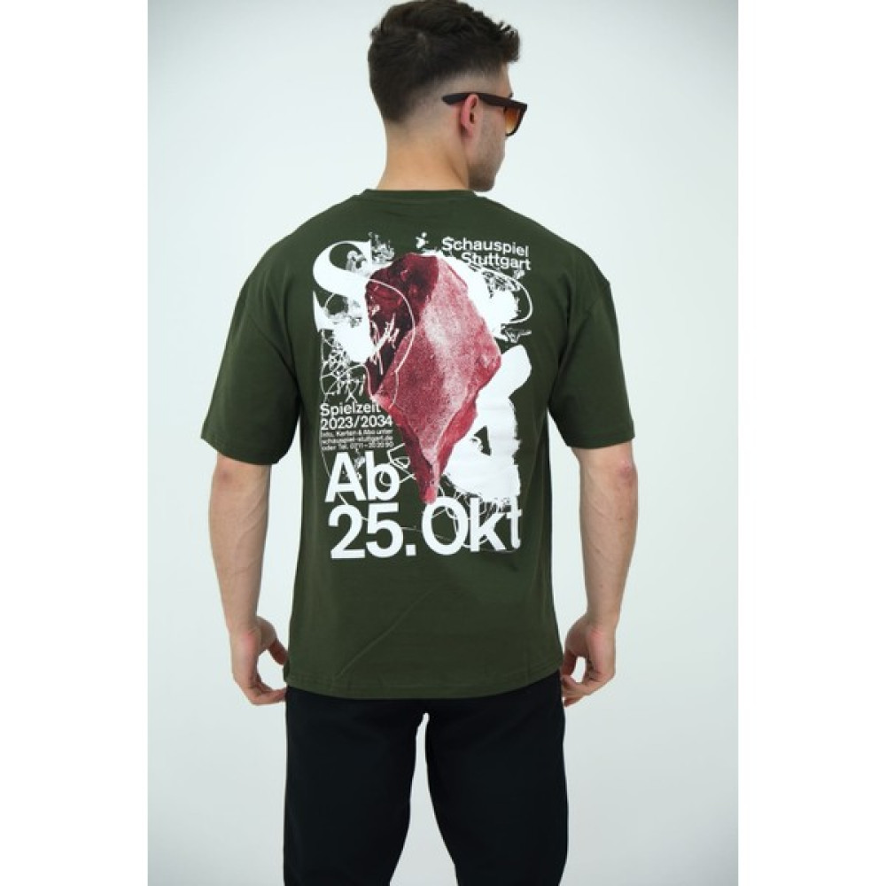 Frezzbi Erkek Oversize Bisiklet Yaka Basic Kısa Kollu Yazı Baskılı T-Shirt Erkek T-shirt Fiyatı
