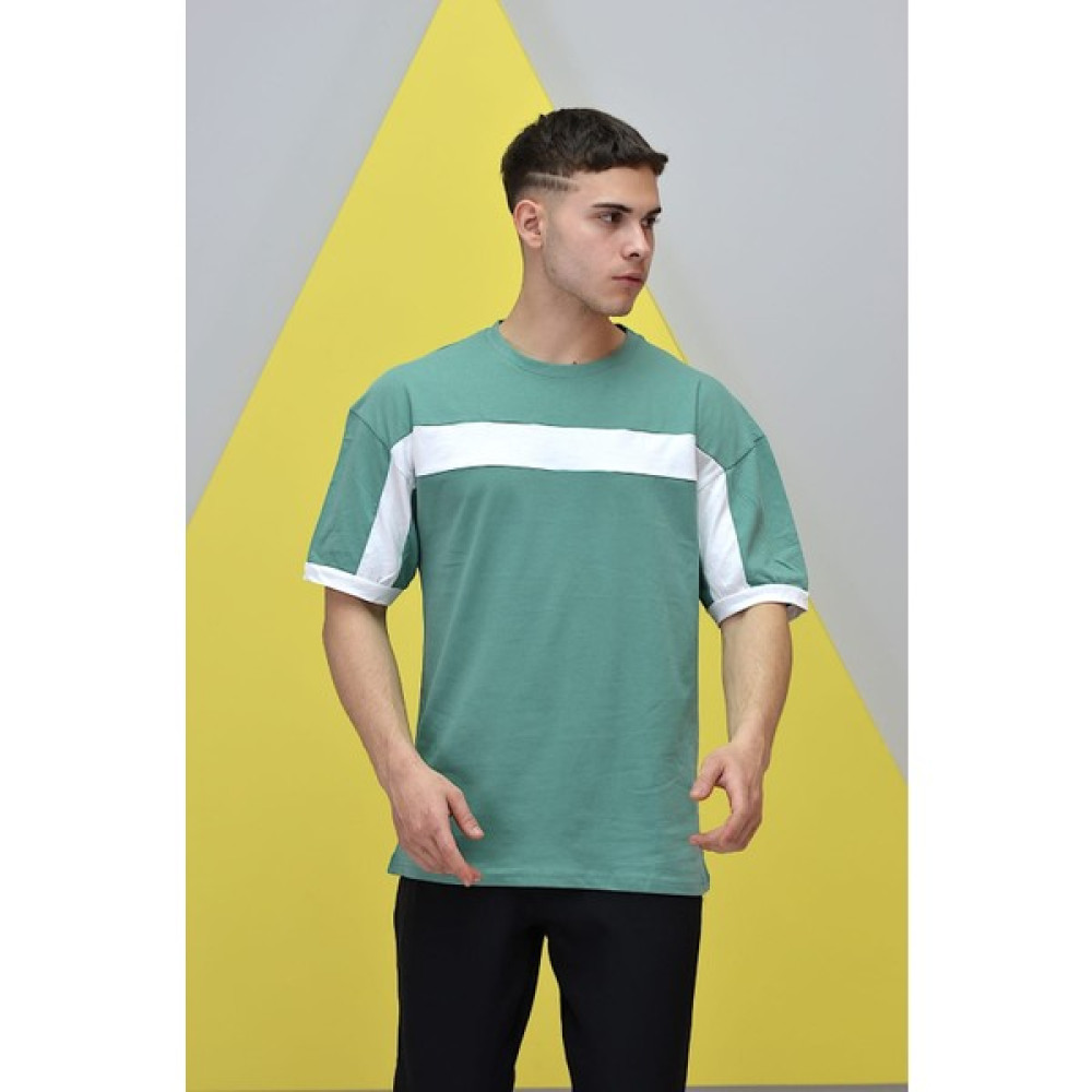 Frezzbi Kısa Kol Parçalı Basıc Geniş Çizgili T-Shirt Erkek T-shirt Fiyatı