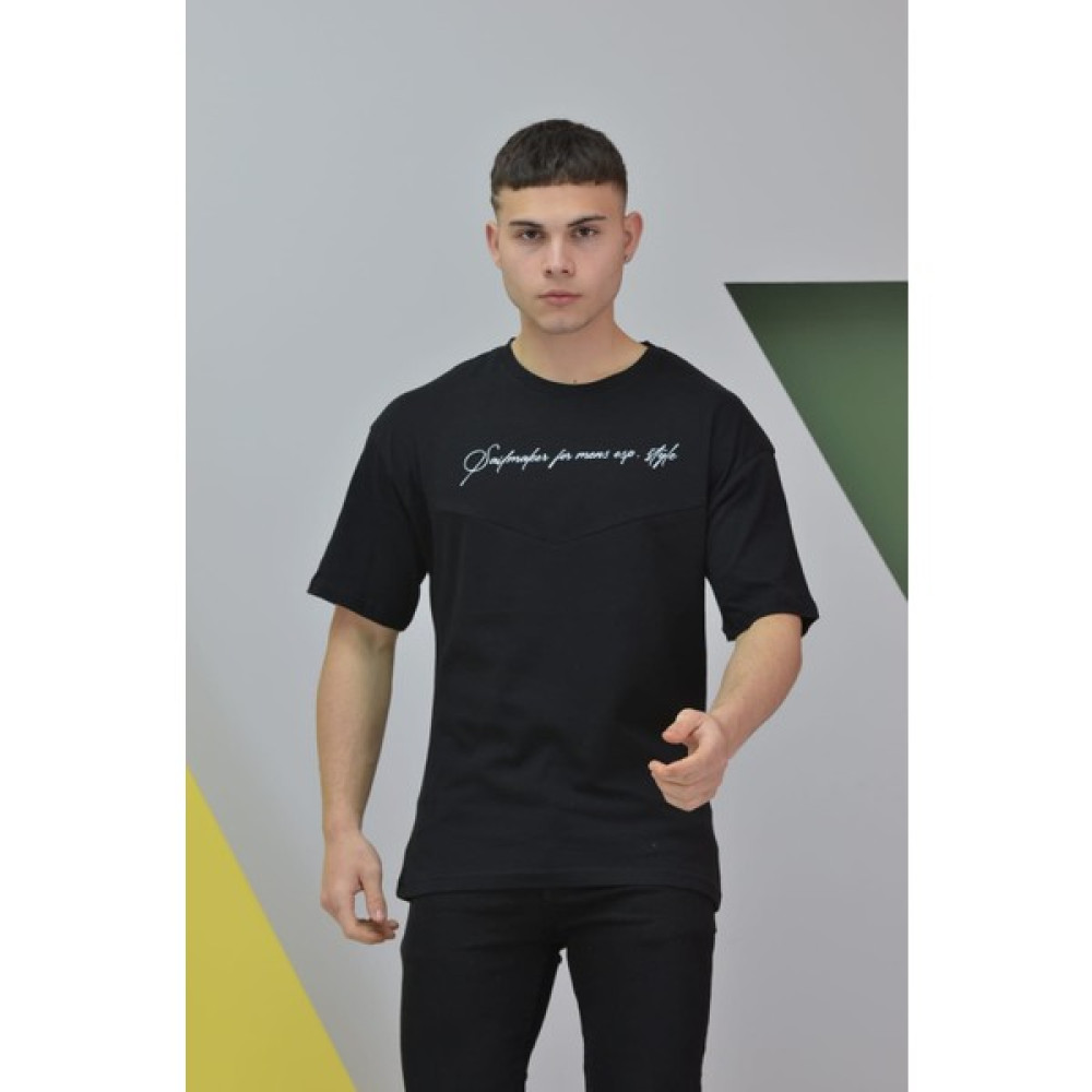 Frezzbi Kısa Kol Yazı Baskılı Oversize Basic T-Shirt Erkek T-shirt Fiyatı