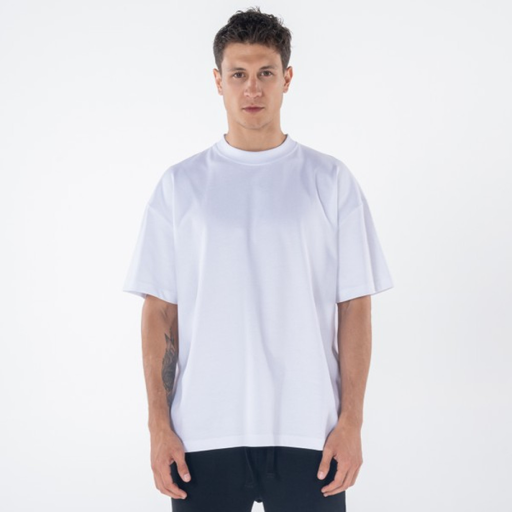 Friday Offset Agar Erkek Beyaz %100 Pamuk Bisiklet Yaka Ekstra Oversize Tişört Erkek T-shirt Fiyatı