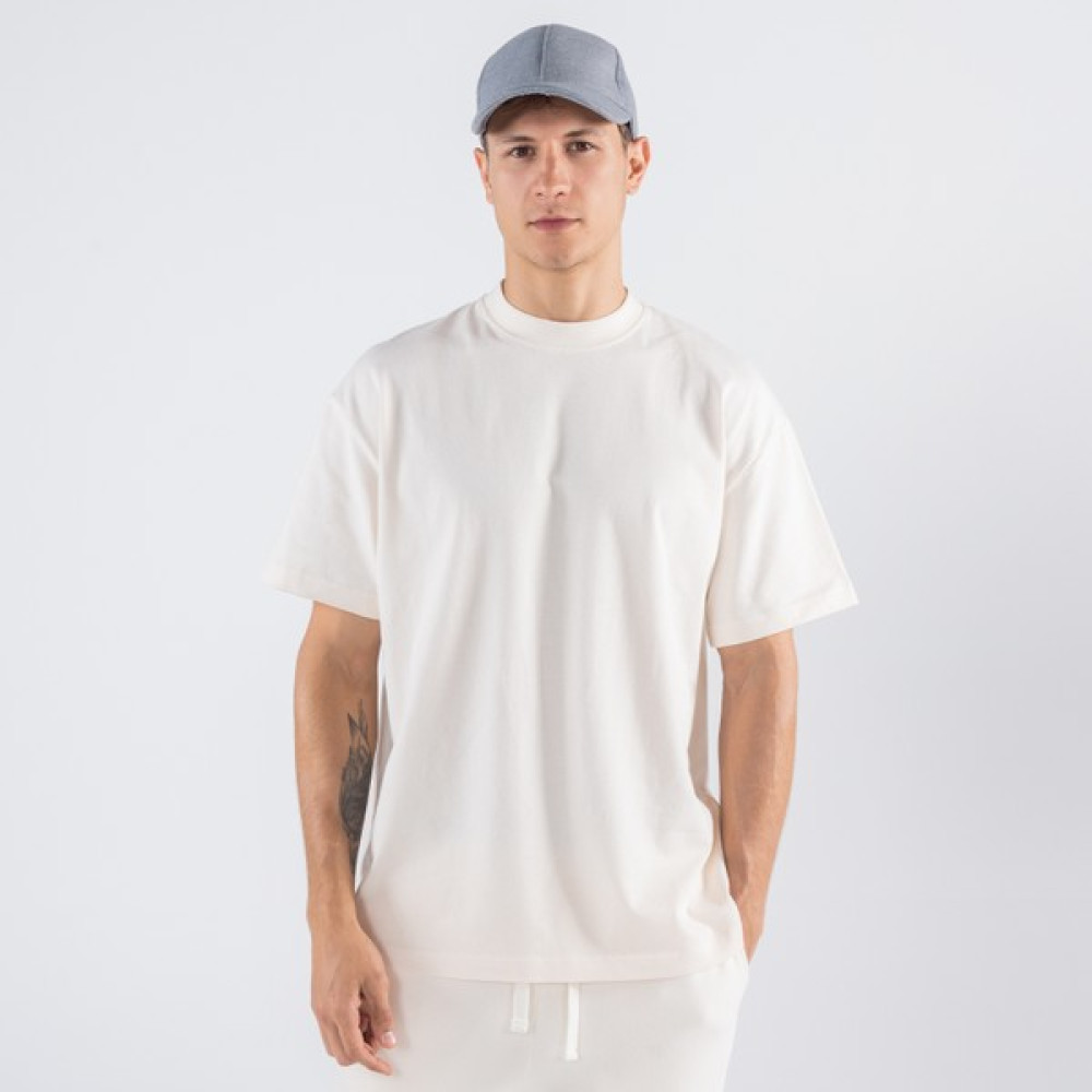Friday Offset Agar Erkek Off White %100 Pamuk Bisiklet Yaka Ekstra Oversize Tişört Erkek T-shirt Fiyatı