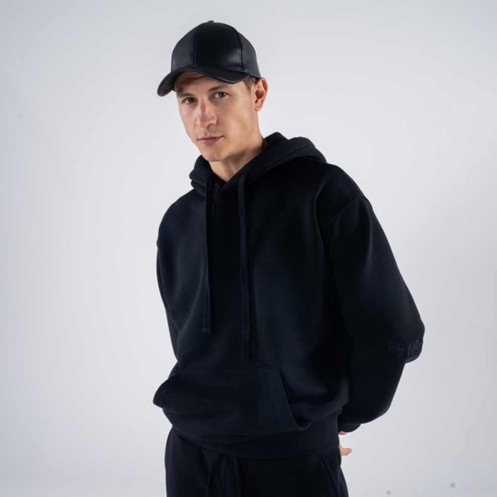 Friday Offset Agar Erkek Siyah Kanguru Cepli Kapüşonlu Oversize Hoodie Sweatshirt Erkek Sweatshirt Fiyatı