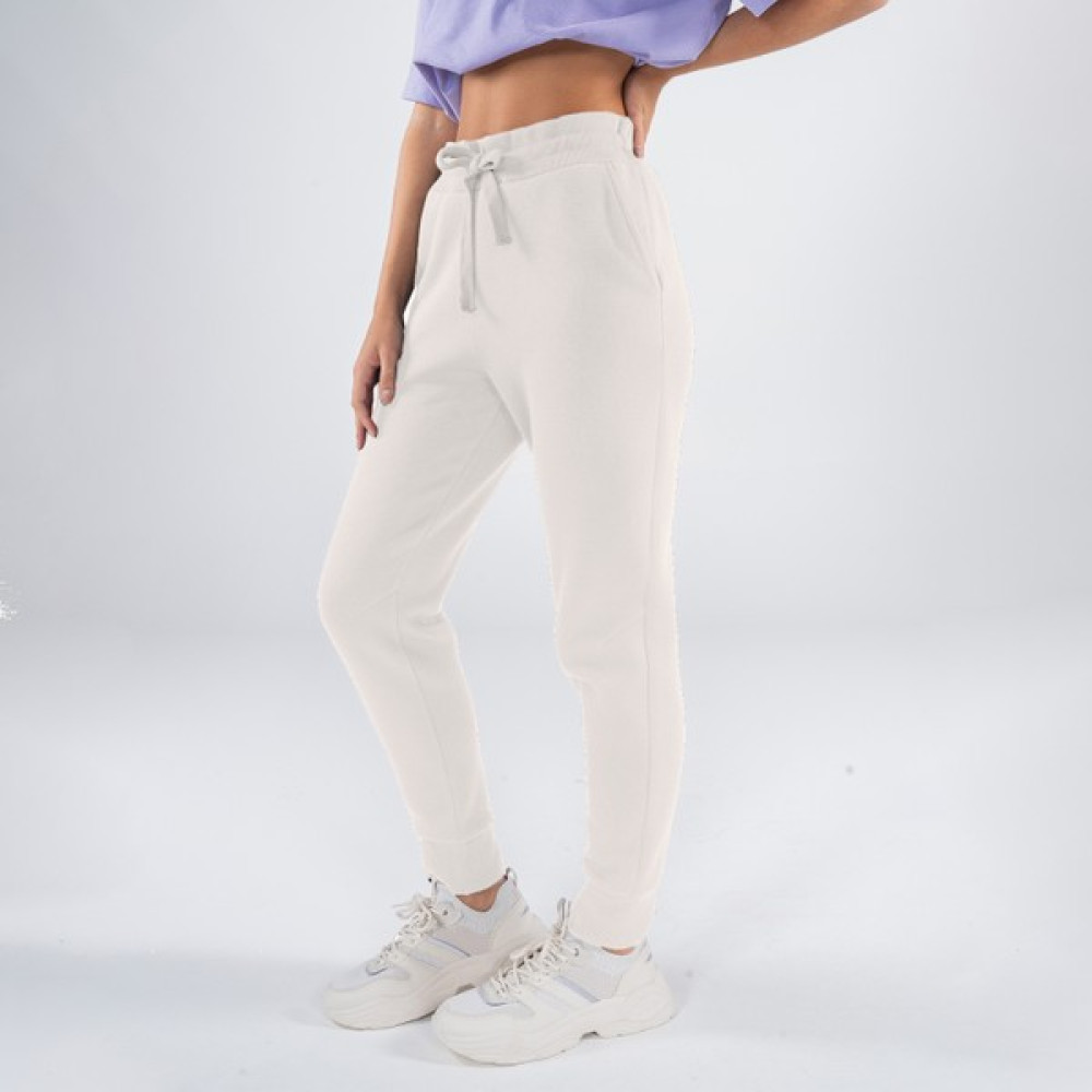 Friday Offset Agar Kadın Off White Cepli Lastikli Jogger Pantalon Eşofman Altı Kadın Eşofman Fiyatı