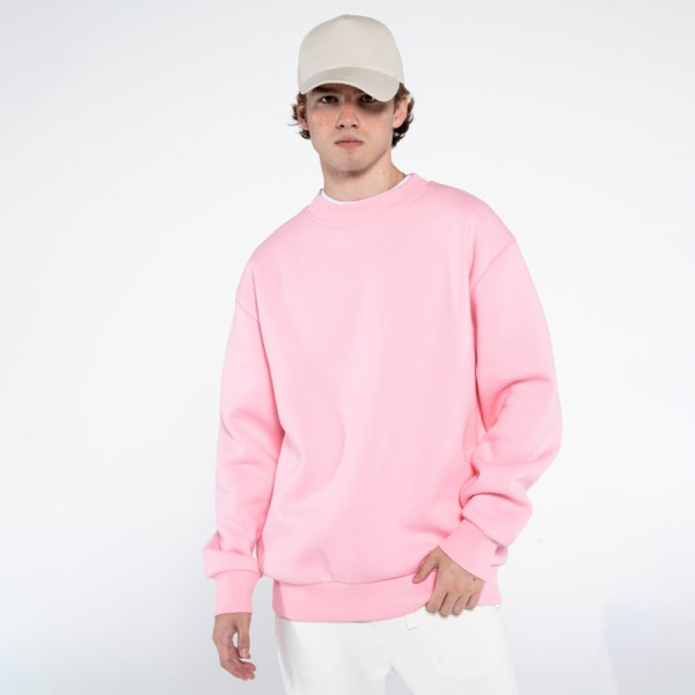 Friday Offset Monica Erkek Pembe Oversize Bisiklet Yaka Sweatshirt Erkek Sweatshirt Fiyatı