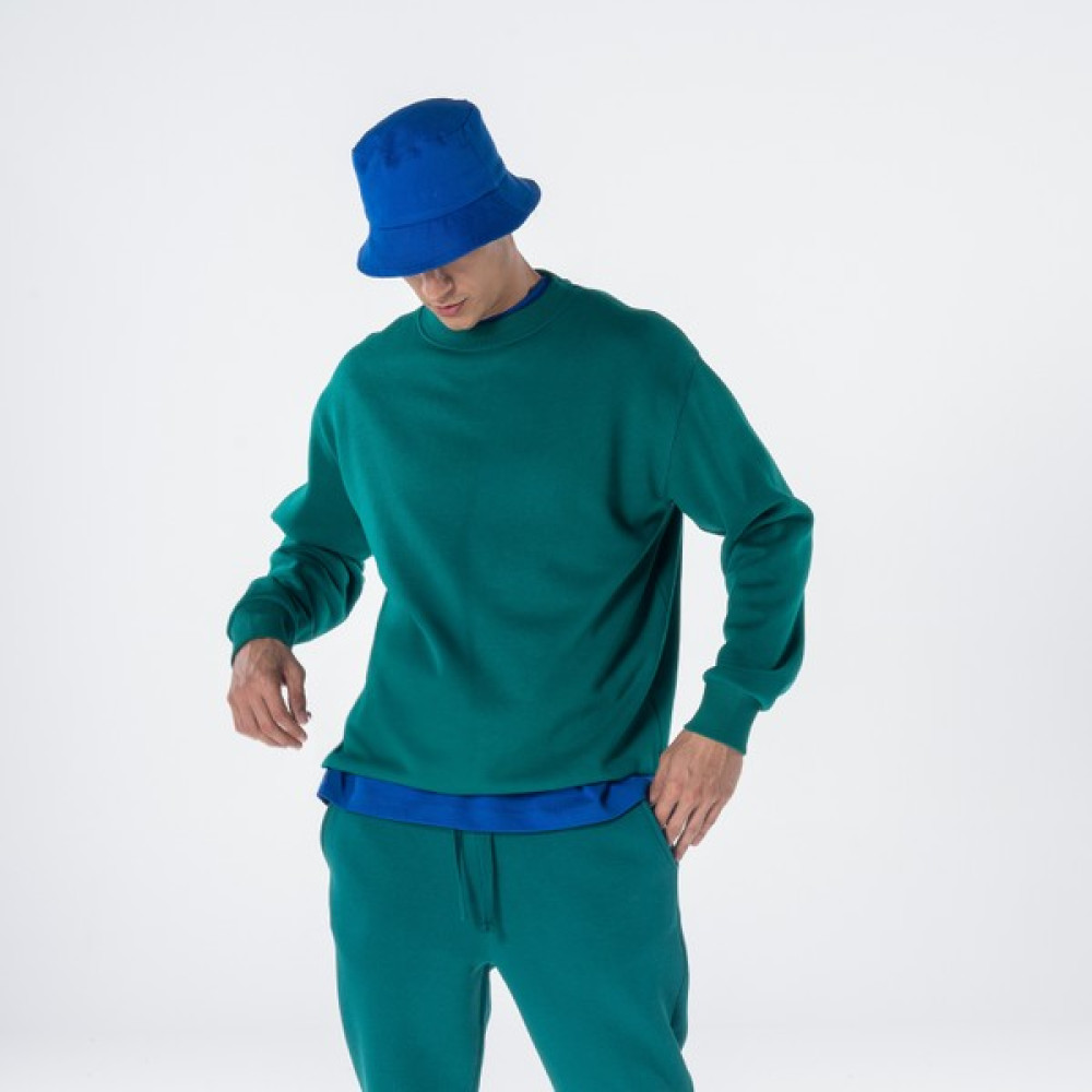 Friday Offset Monica Erkek Yeşil Oversize Bisiklet Yaka Sweatshirt Erkek Sweatshirt Fiyatı