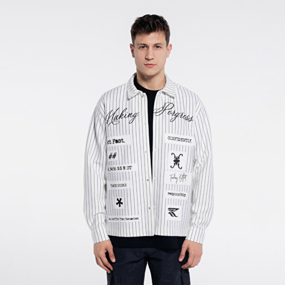 Friday Offset Noa Erkek Kırık Beyaz Ekstra Oversize Gömlek Ceket Erkek Gömlek Fiyatı