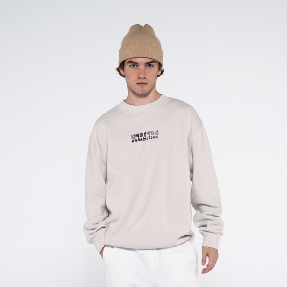 Friday Offset Ono Erkek Kırık Beyaz Bisiklet Yaka Ekstra Oversize Sweatshirt - Şardonlu 3 Iplik Erkek Sweatshirt Fiyatı