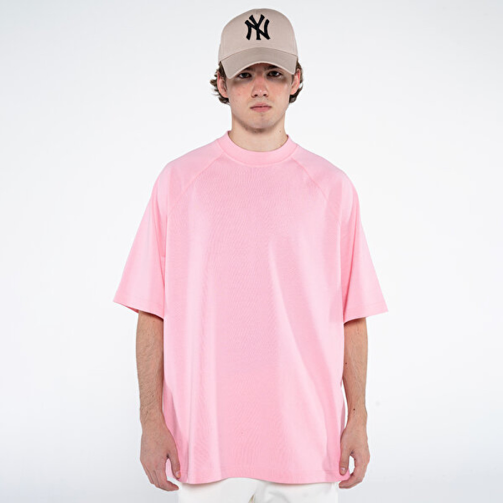 Friday Offset Pina Erkek Pembe Koton Bisiklet Yaka Oversize Tişört Erkek T-shirt Fiyatı