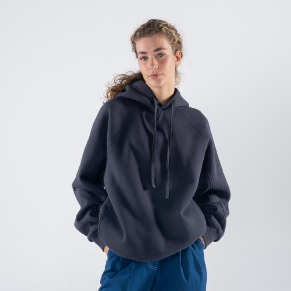 Friday Offset Pina Kadın Koyu Mavi Kapüşonlu Oversize Sweatshirt Hoodie Bayan Sweatshirt Fiyatı