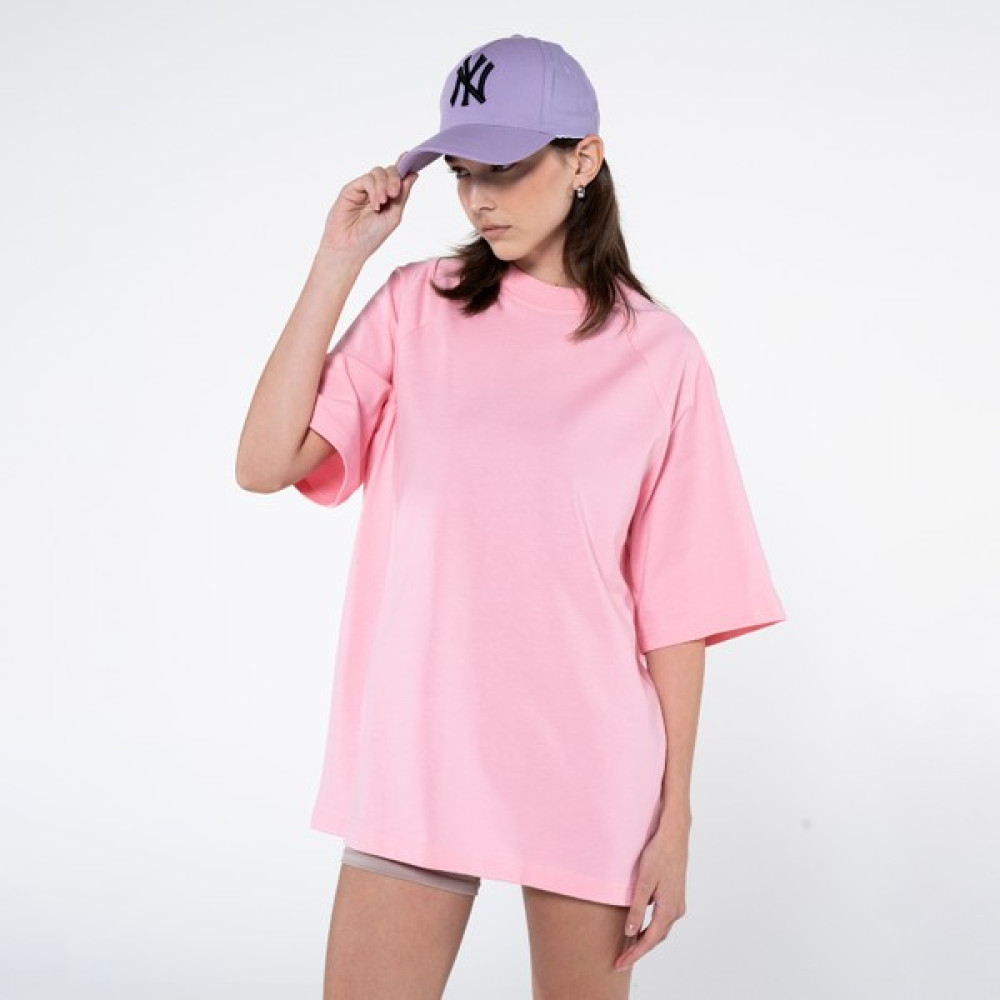 Friday Offset Pina Kadın Pembe Koton Bisiklet Yaka Oversize Tişört Bayan T-shirt Fiyatı