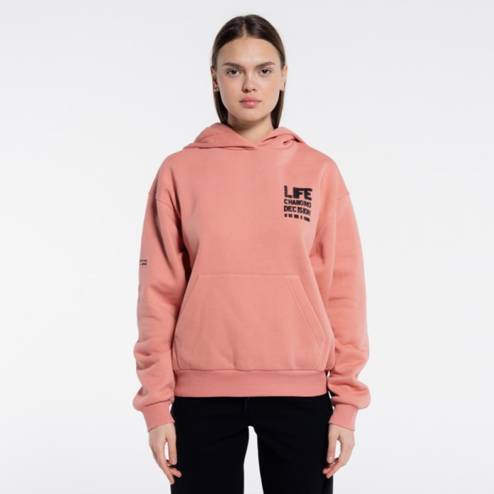 Friday Offset Sydney Kadın Somon Ekstra Oversize Kapüşonlu Sweatshirt Hoodie - Şardonlu 3 Iplik Bayan Sweatshirt Fiyatı