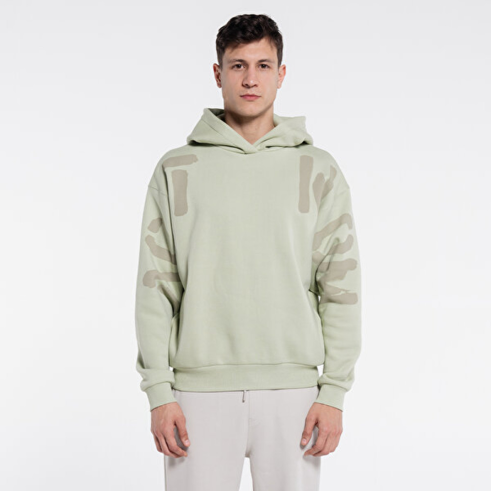 Friday Offset Thomas Erkek Mint Yeşil Ekstra Oversize Kapüşonlu Sweatshirt Hoodie - 3 Iplik Erkek Sweatshirt Fiyatı