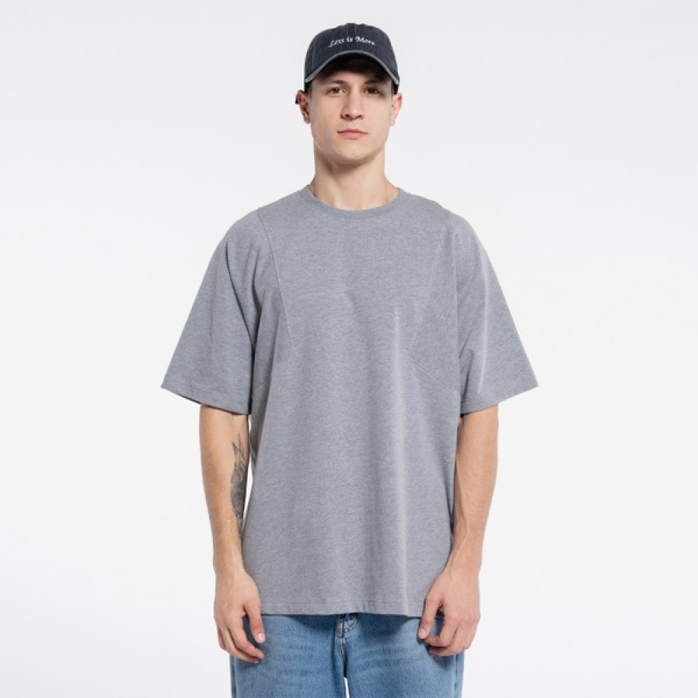 Friday Offset Tio Erkek Gri Melanj Bisiklet Yaka Ekstra Oversize Tişört Erkek T-shirt Fiyatı