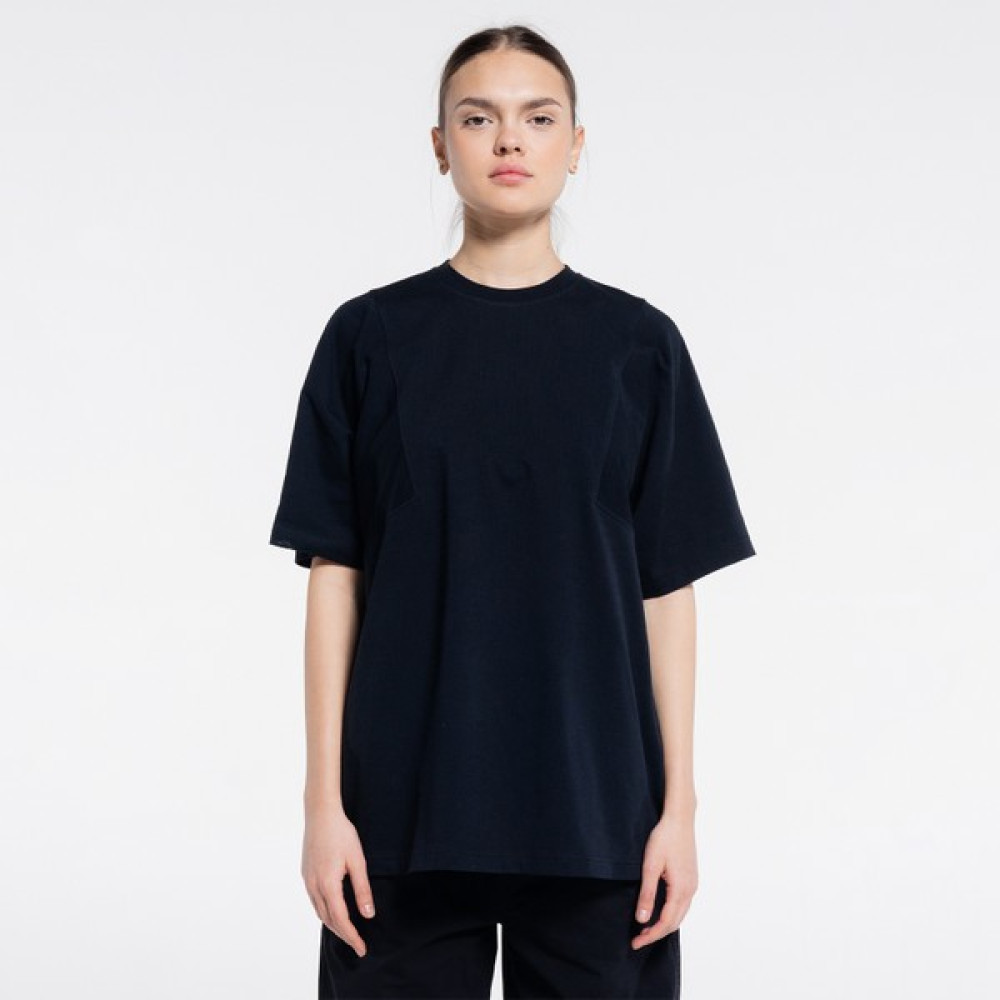 Friday Offset Tio Kadın Siyah %100 Pamuk Bisiklet Yaka Ekstra Oversize Tişört Bayan T-shirt Fiyatı