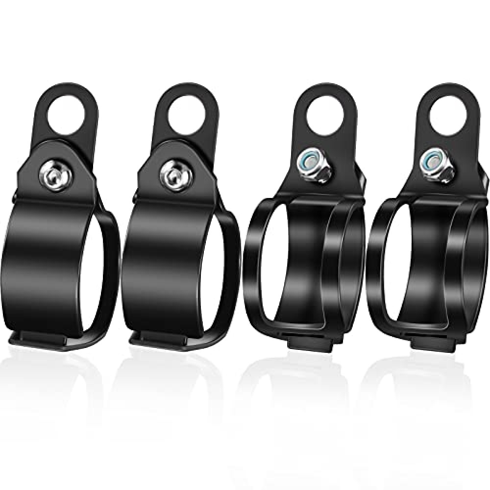 Frienda 2 Pairs Motorcycle Fork Indicator Brackets Metal Motorcycle Turn Signal Mount Brackets Turn Signal Light Indicator Bracket Clamps Black Fork Relocation Clamps, 30-43 mm, Black