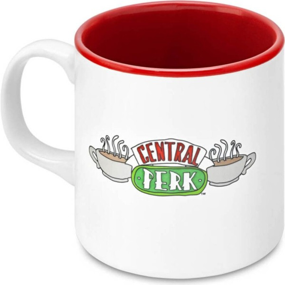 Friends Central Perk Kaltuk Dış Beyaz Iç Kırmızı Fincan / Bardak / Kahve Takımı Fiyatı