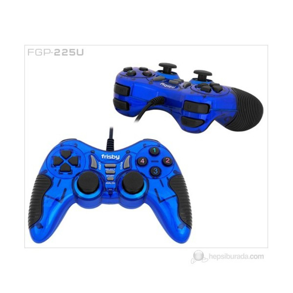 Frisby FGP-225U PC Uyumlu USB Game Pad Titreşimli Direct-X Uyumlu Mavi Oyun Konsolları Fiyatı