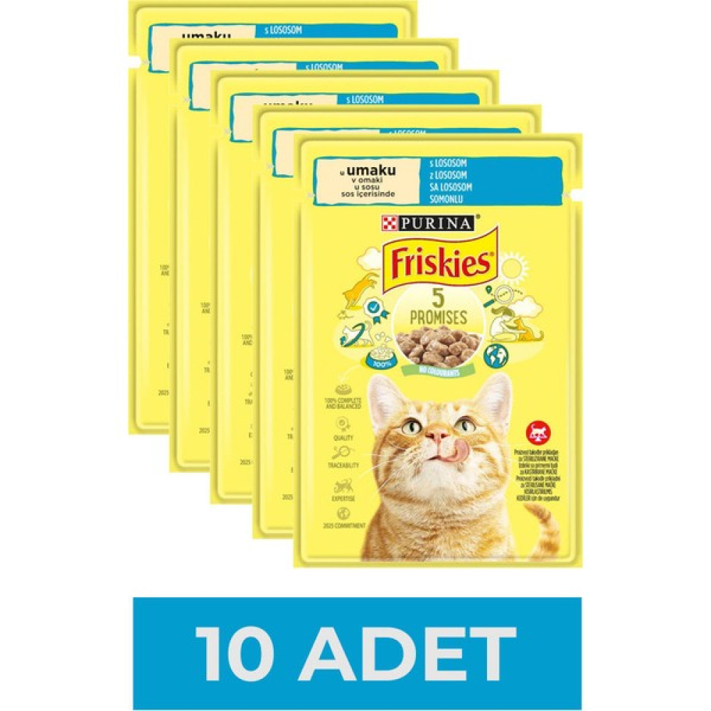 Friskies Somonlu Soslu Yaş Kedi Maması 85 gr x 10 Adet Evcil Hayvan Ürünleri Fiyatı
