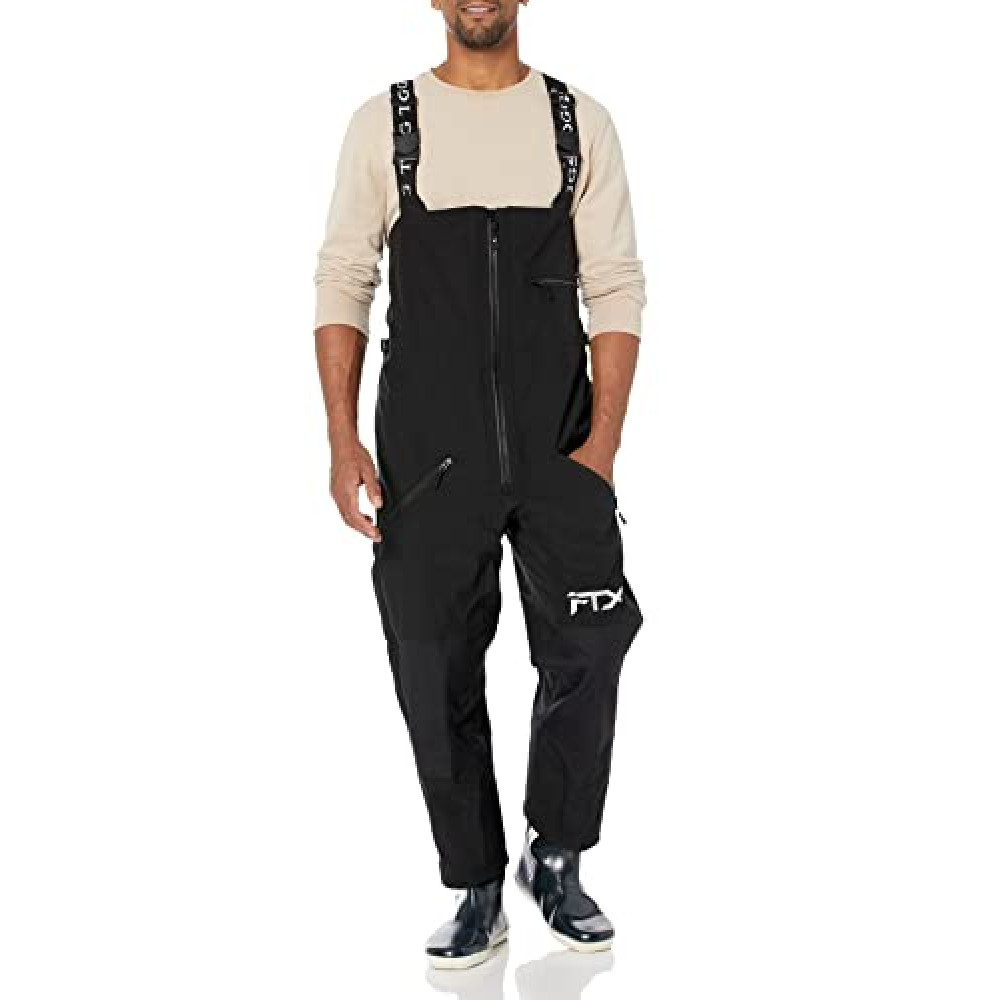 FROGG TOGGS Mens Ftx Armor Premium Waterproof Rain, Fishing Bibs Pants, Black, Large US