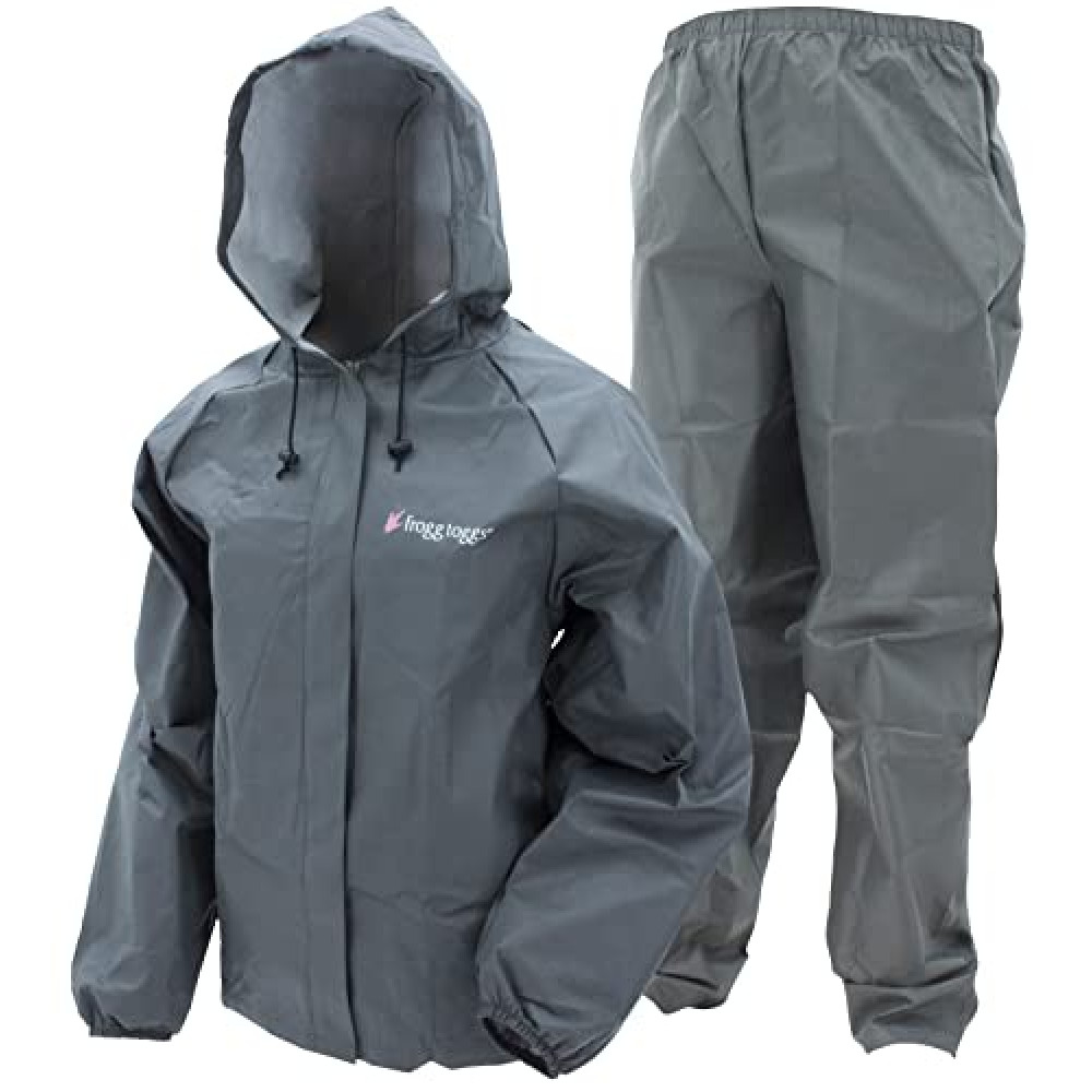 FROGG TOGGS Women's Ultra-Lite2 Waterproof Breathable Protective Rain Suit, Carbon, XX-Large