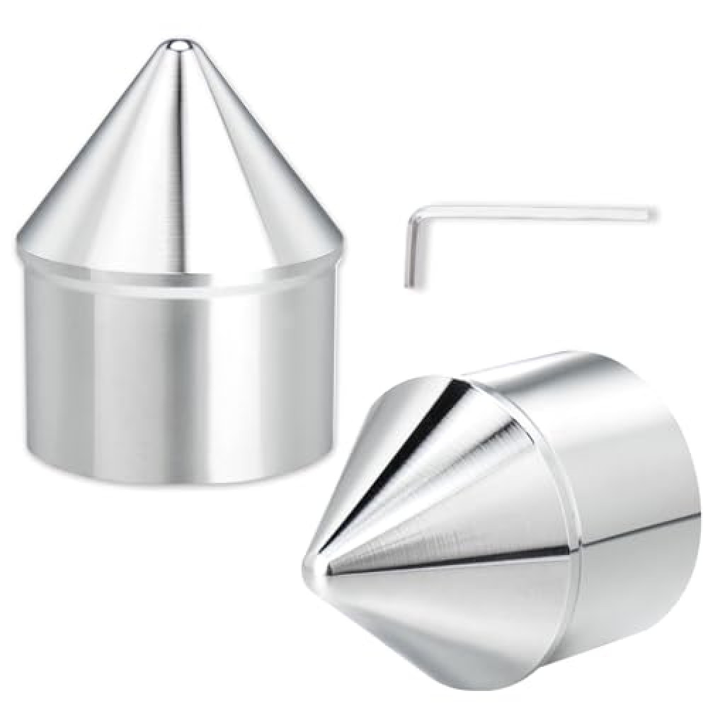 Front Axle Nut Covers CNC Black Chrome Caps Compatible with Harley Davidson Touring Sportster Trike Dyna Softail Street Glide Road King Iron 883 Fat Boy 2002-2024 (B-Chrome)