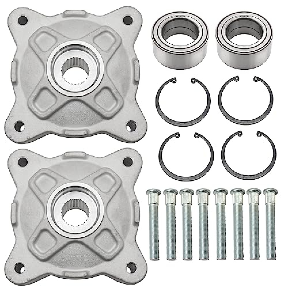 Front Left And Right Wheel Hubs & Bearing & Studs for Polaris RZR 800 RZR 800 S 2008-2014 RZR 570 2012-2013 RZR 570 S 2017