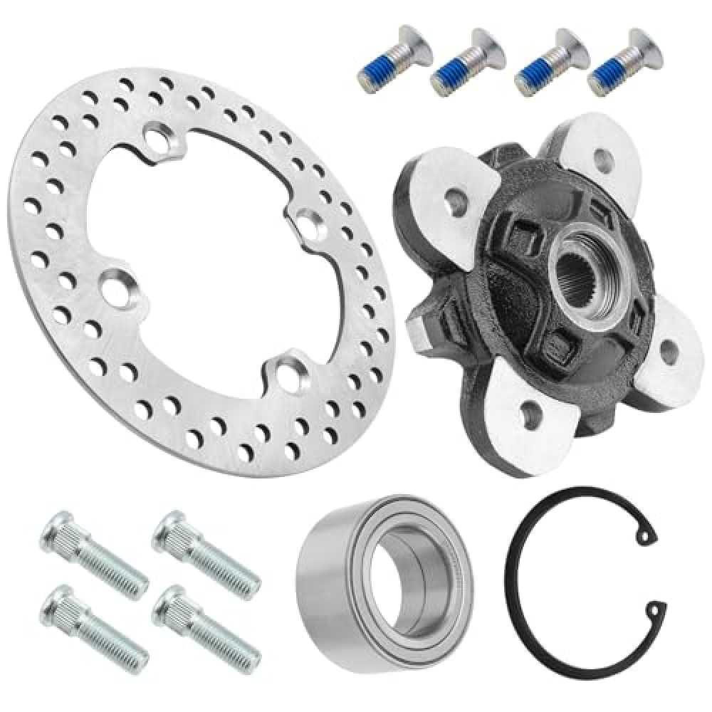 Front Wheel Hub Bearing Studs Brake Rotor for Ranger 900 1000 1000-Diesel HST 570-Full-Size Brutus PRO-XD EV-Full-Size
