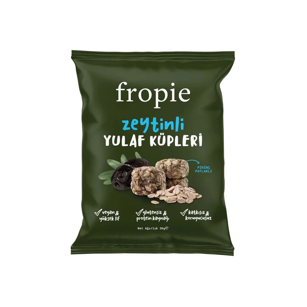 Fropie Glutensiz Yulaf Küpleri Zeytinli 36 g Diğer Fiyatı