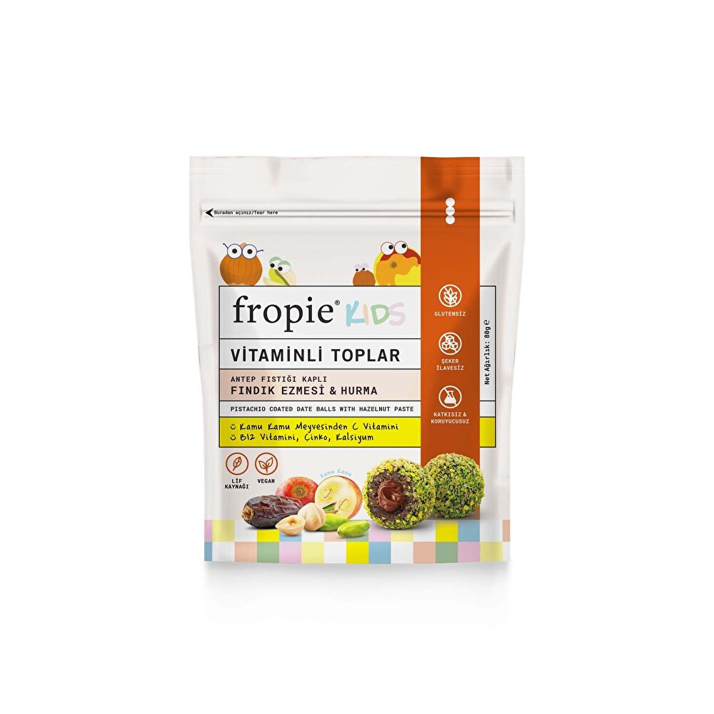 Fropie Kids Vitaminli Ve Fındık Ezmeli Hurma Topu 80 G Bisküvi ve Kek Fiyatı