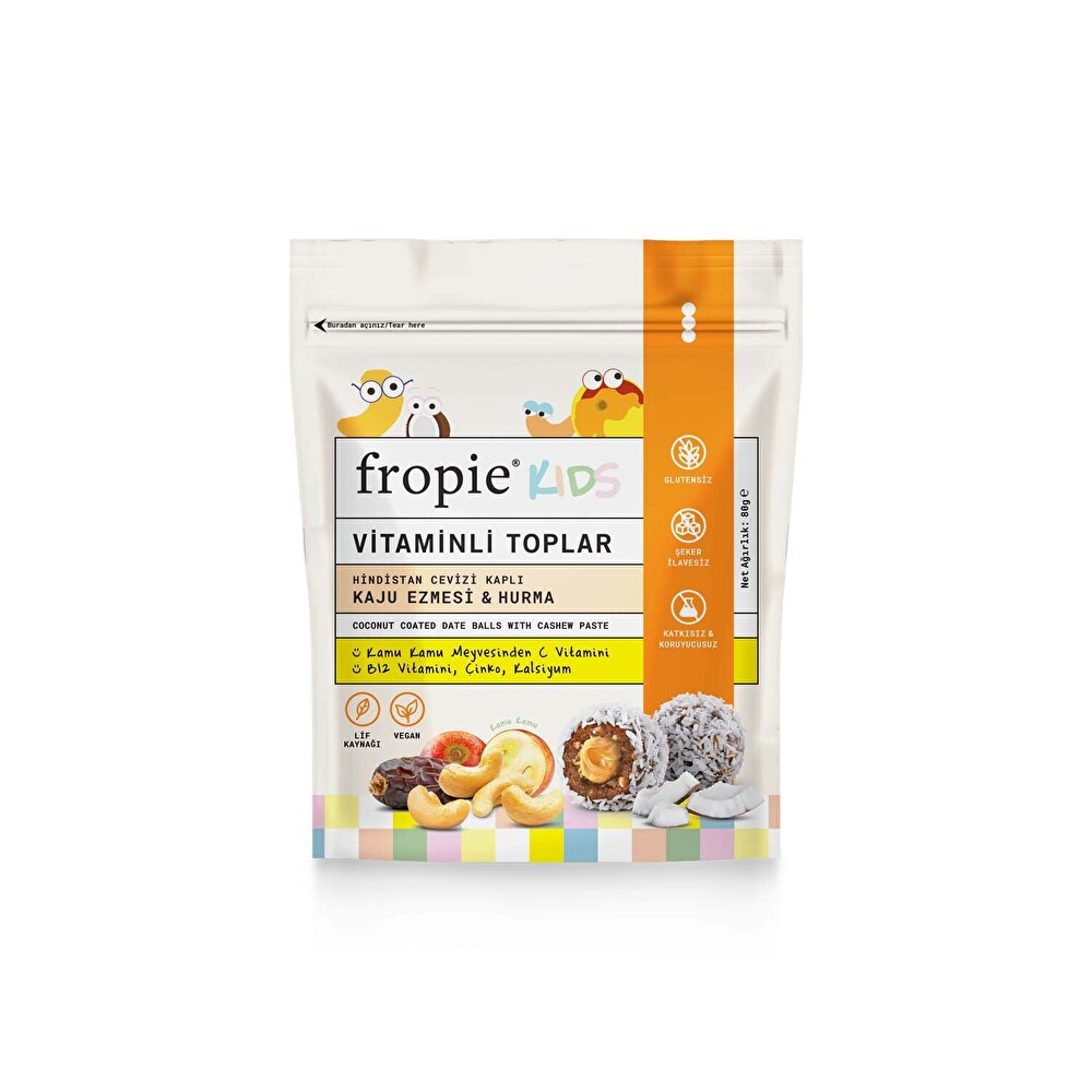 Fropie Kids Vitaminli Ve Kaju Ezmeli Hurma Topu 80 G Bisküvi ve Kek Fiyatı