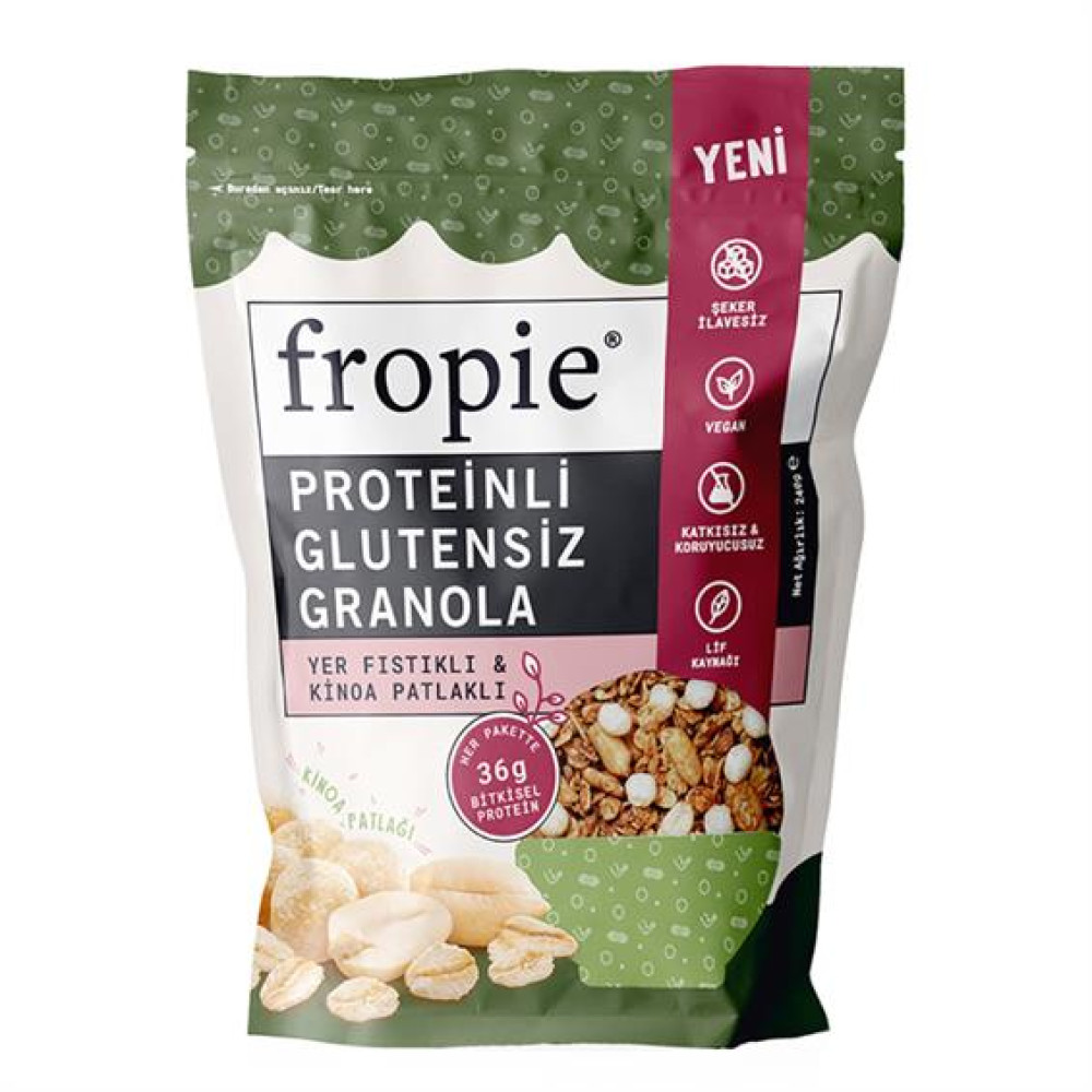 Fropie Protein Yer Fıstık & Kinoa Granola 240 gr Granola ve Bar Fiyatı