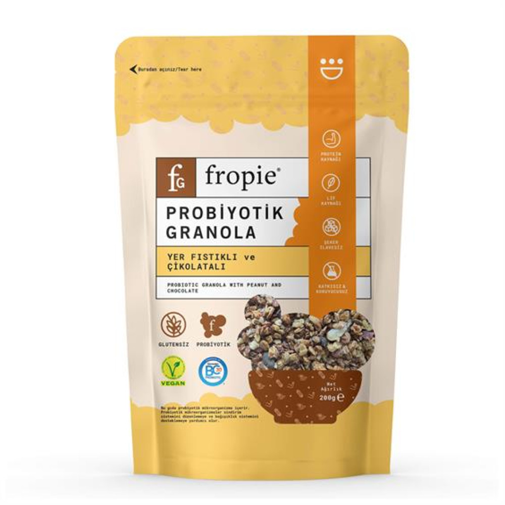 Fropie Yer Fıstıklı&Çikolatalı Probiyotik Granola 200 gr Granola ve Bar Fiyatı
