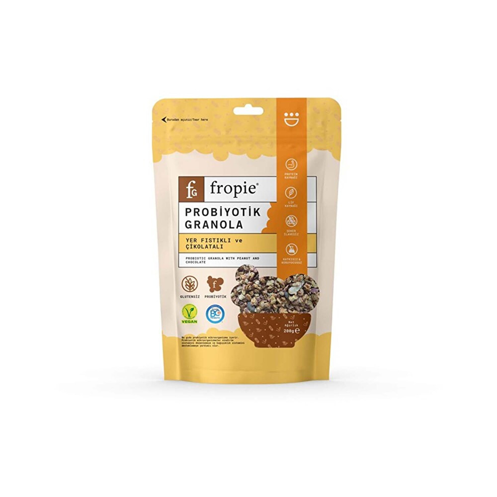 Fropie Yerfısıtklı & Çikolatalı Probiyotik Granola  200 g Kahvaltılık Gevrek Fiyatı
