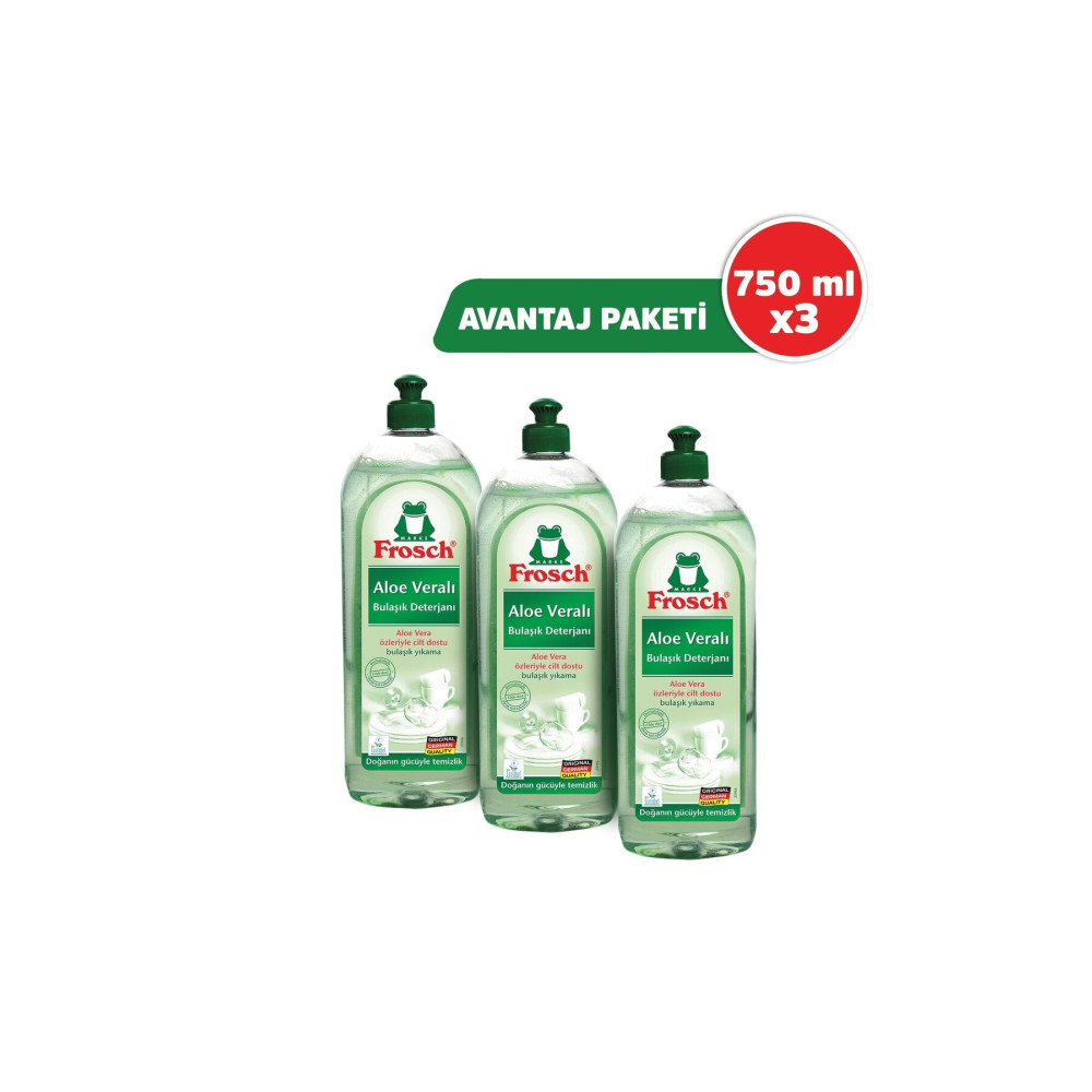 Frosch Aloveralı Bulaşık Deterjanı 750 ml 3lü Bulaşık Yıkama Fiyatı