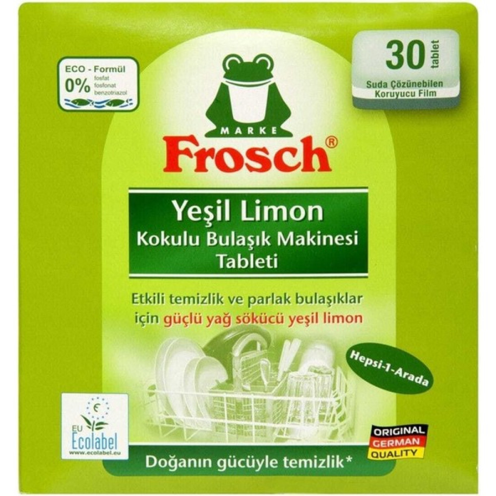 Frosch Yeşil 'limon Kokulu Bulaşık Makinesi Tableti Bulaşık Yıkama Fiyatı