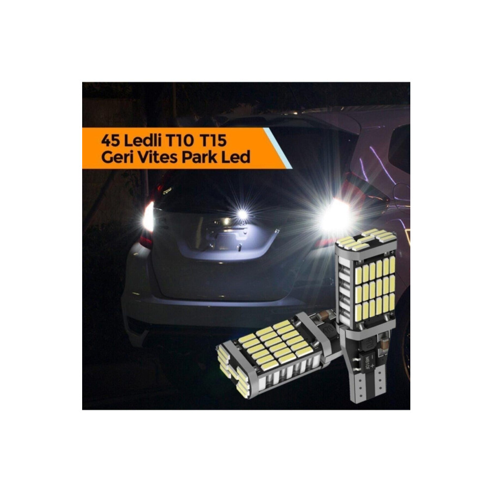 FRT Ottoman T10 T15 Park Led Geri Vites 45 Led Çok Güçlü Beyaz Işık Ottoman Oto Aydınlatma Fiyatı