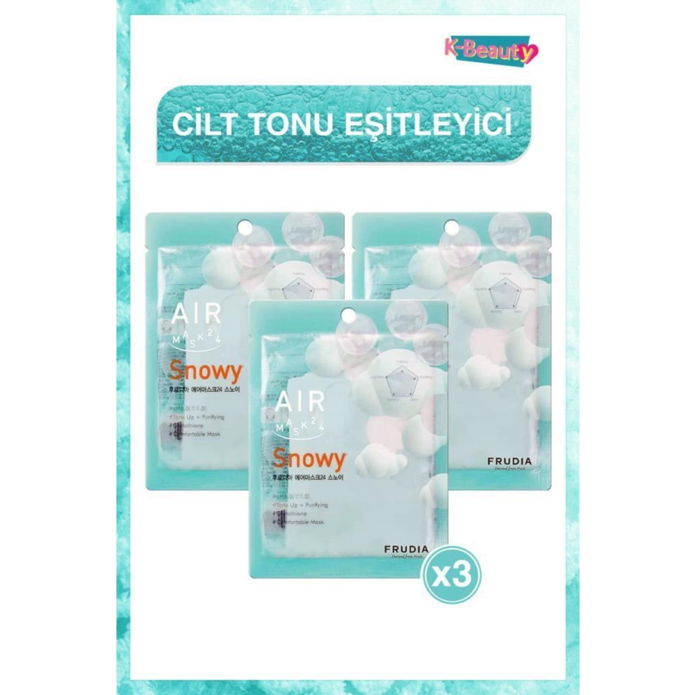 FRUDIA Air Snowy Dengeleyici Maske 3 Adet Cilt ve Yüz Bakımı Fiyatı