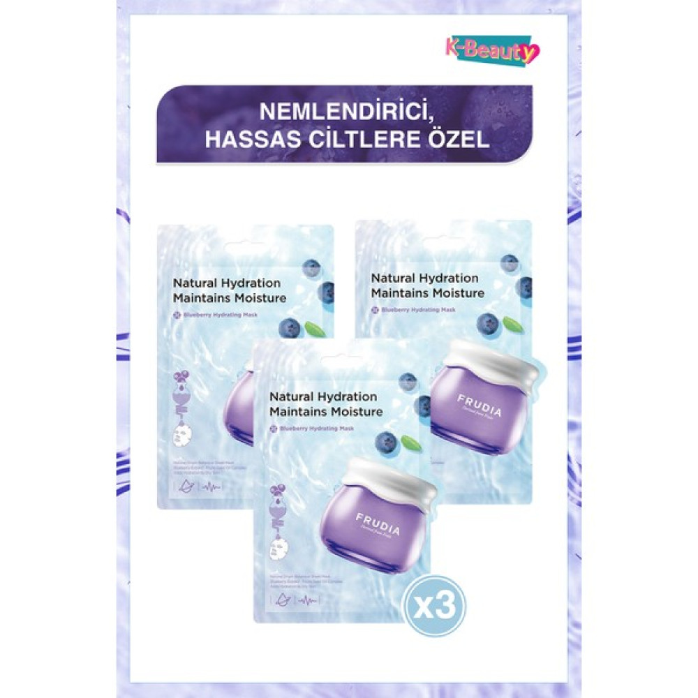 Frudia Blueberry Yüz Maskesi Nemlendirici 3 Adet Maskeler Fiyatı