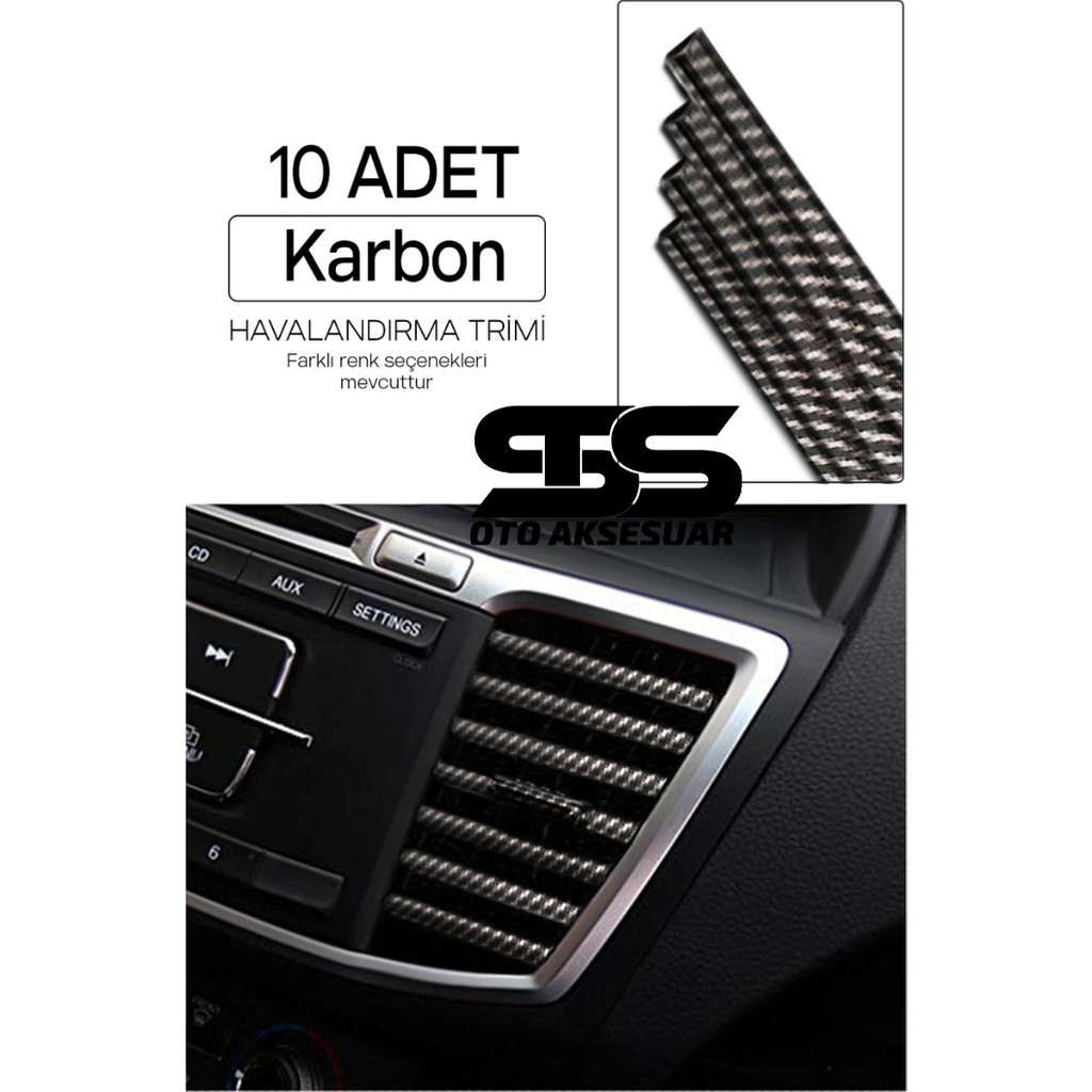 Fruens Araç Içi Klima Havalandırma Izgarası Karbon Trim Seti Film Şerit Havalandırma Izgarası Karbon Trim Şerit Oto Seyahat Ürünleri Fiyatı